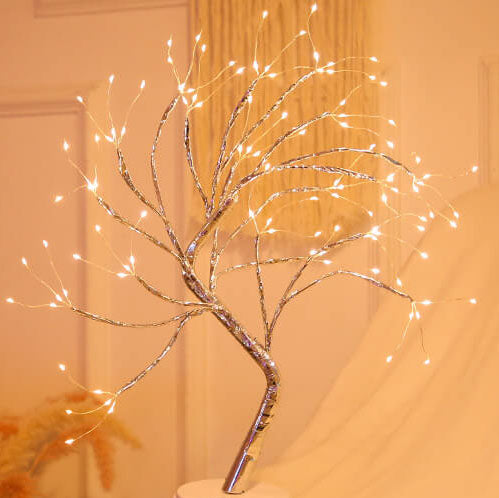 108 Light Copper Wire Touch Switch USB Charging LED Table Lamp