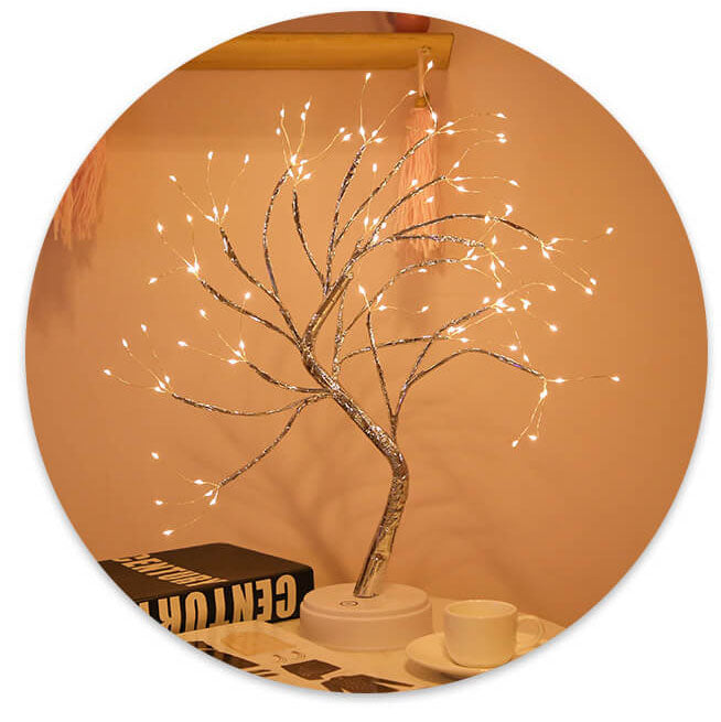 108 Light Copper Wire Touch Switch USB Charging LED Table Lamp