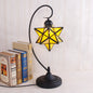 Contemporary Creative Pentagram Iron Glass 1-Light Table Lamp For Bedroom