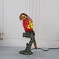Tiffany American Parrot Stained Glass Resin 1-Light Table Lamp