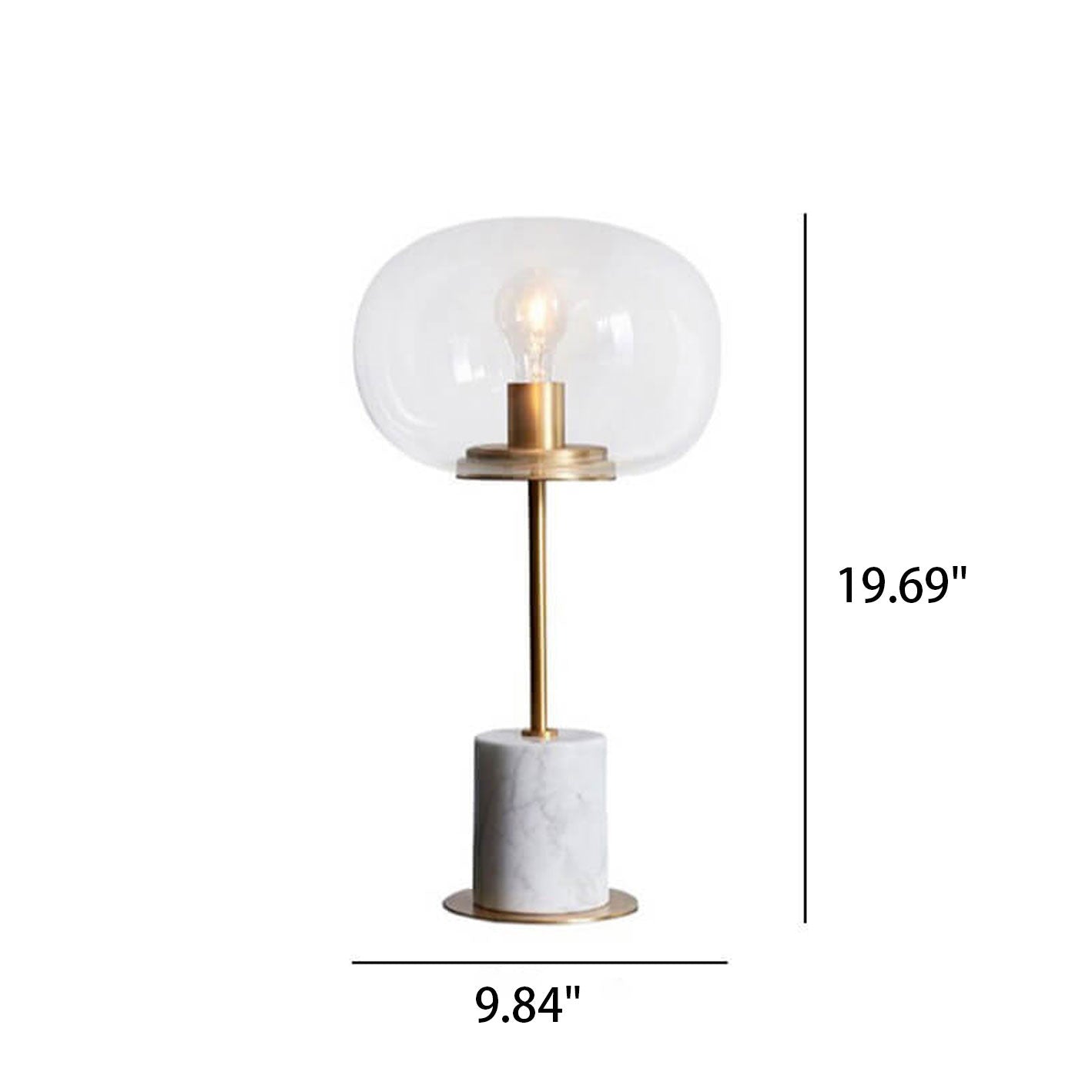 Nordic Creative Minimalist Glass Ball 1-Light Table Lamp