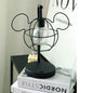 Creative Mouse Metal Cage LED Decorative Battery Table Lamp