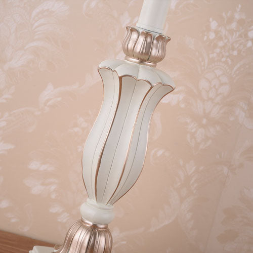 European Luxury Fabric Cone Tassel Resin 1-Light Table Lamp