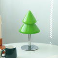 Modern Art Deco Iron Glass Christmas Tree LED Table Lamp For Bedroom