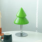 Modern Art Deco Iron Glass Christmas Tree LED Table Lamp For Bedroom