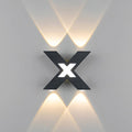 Modern Minimalist Waterproof X-Shape Aluminum LED Wall Sconce Lamp For Outdoor Patio