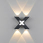 Modern Minimalist Waterproof X-Shape Aluminum LED Wall Sconce Lamp For Outdoor Patio