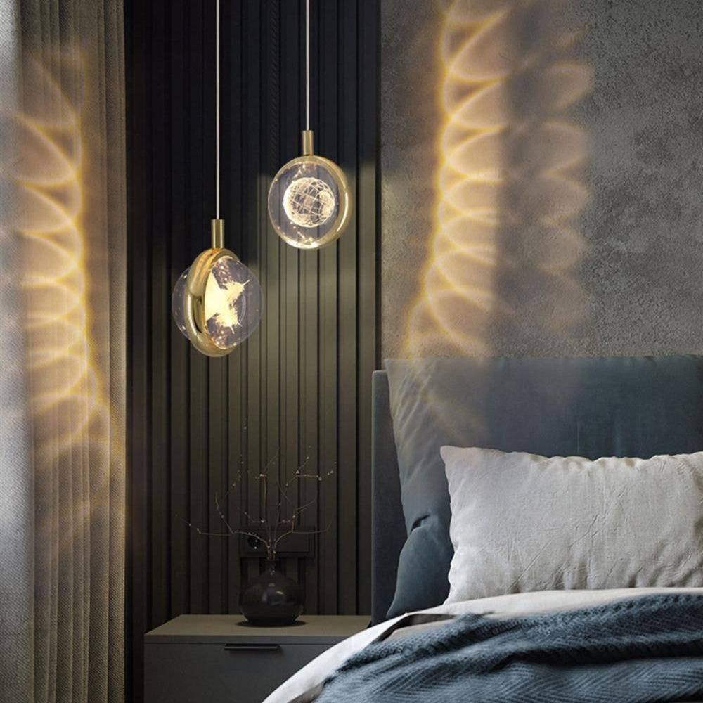 Minimalist Crystal Ball LED Pendant