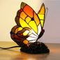 Vintage Tiffany Glass Butterfly Shape Night Light 1-Light Table Lamp