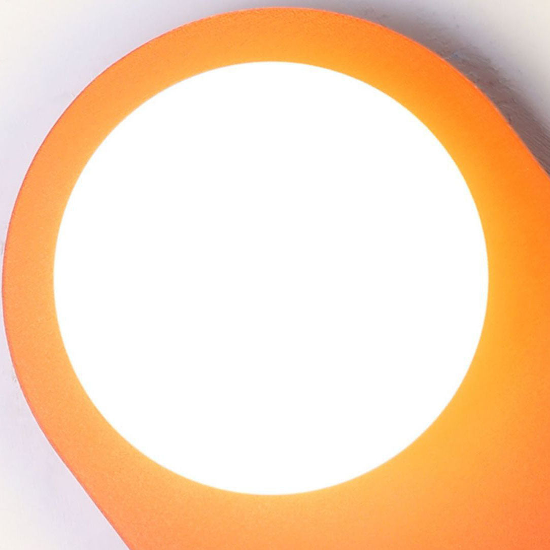 Orange Glass Ring Wall Sconce