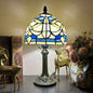 Traditional Tiffany Dome Iron Glass 1-Light Table Lamp For Study