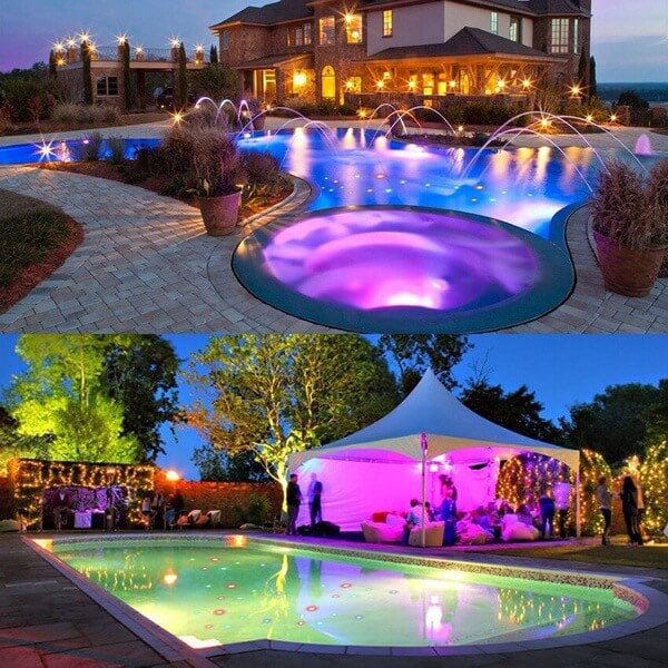 Diamond Shape Waterproof RGB Color LED Diving Light Night Light