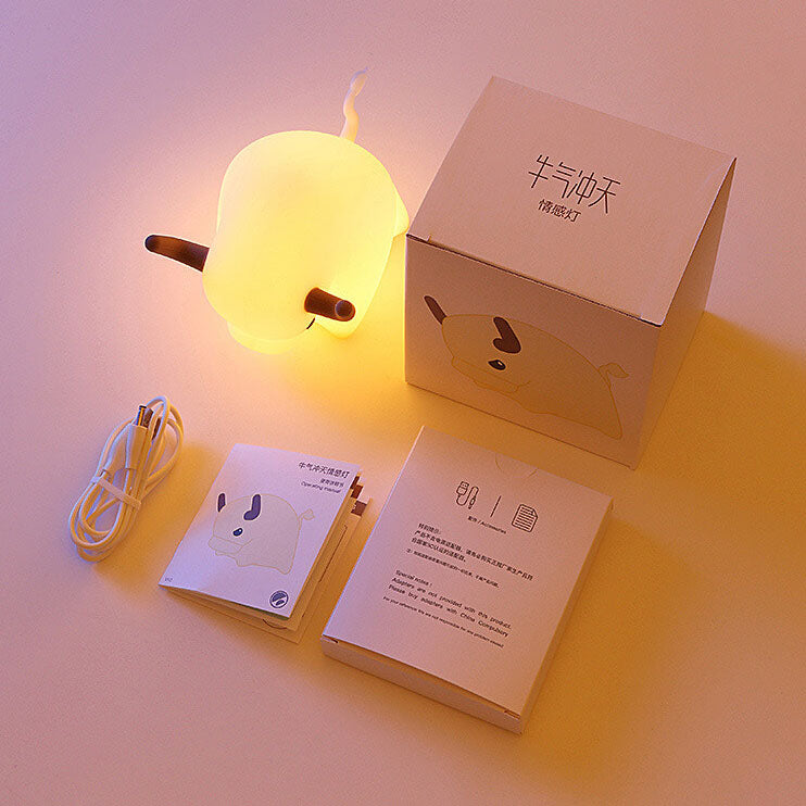 Animal Cow Silicone USB Timer Dimmable LED Night Light Table Lamp