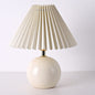 Vintage Pleated Fabric Lampshade Ceramic 1-Light Table Lamp