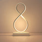 Minimalist Bending Line Spiral 8 Shape 1-Light LED Table Lamps