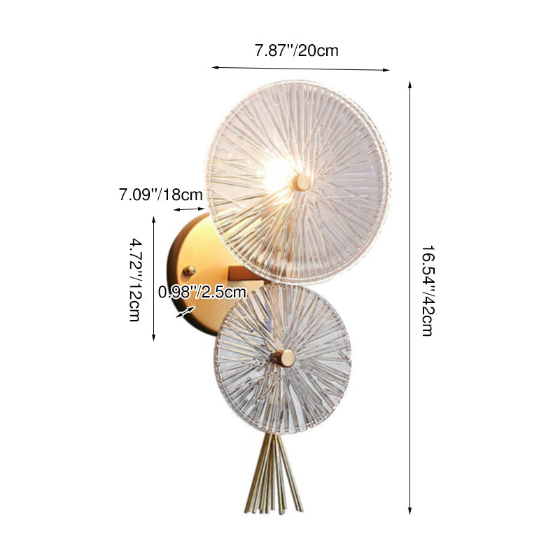 Modern Luxury Glass Double Round LED Wall Sconce Lamp