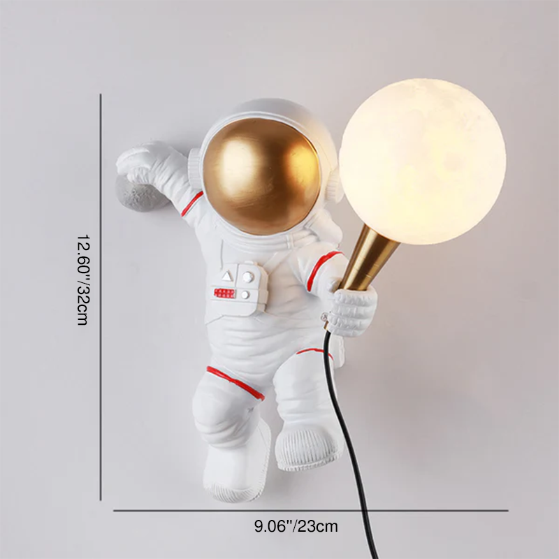 Contemporary Creative Resin ABS Astronaut 1-Light Table Lamp For Bedroom