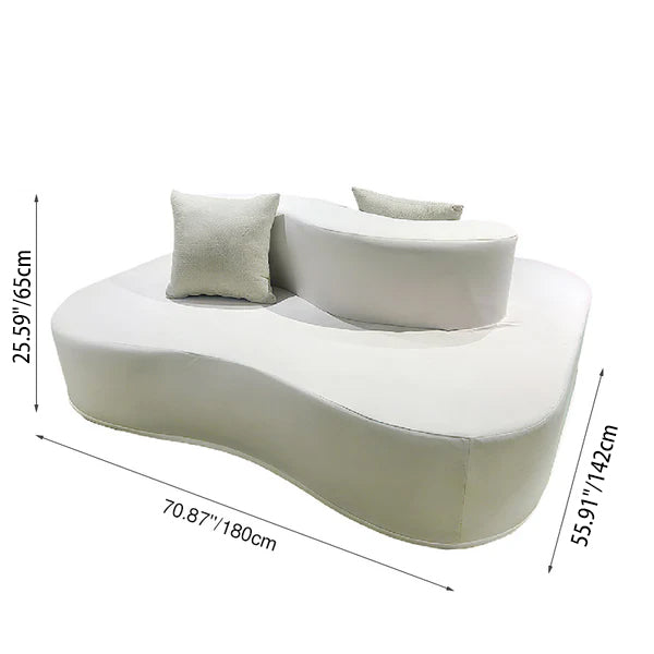 Curved Chenille Sectional Sofa