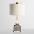 Modern Minimalist Canvas Hardware Cylinder Base 1-Light Table Lamp