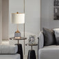 Modern Minimalist Canvas Hardware Cylinder Base 1-Light Table Lamp