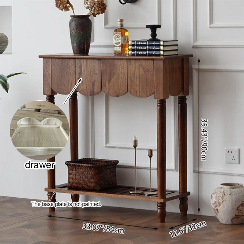 Mid-Century Wood Console Table