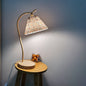 European Minimalist Pleated Solid Wood 1-Light Table Lamp