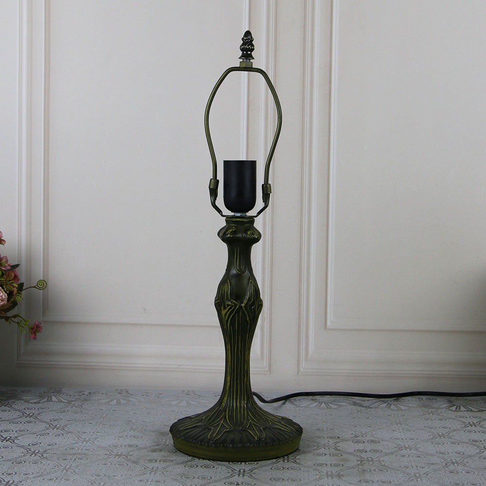 Traditional Tiffany Dragonfly Stained Glass Alloy Base 1-Light Table Lamp For Home Office
