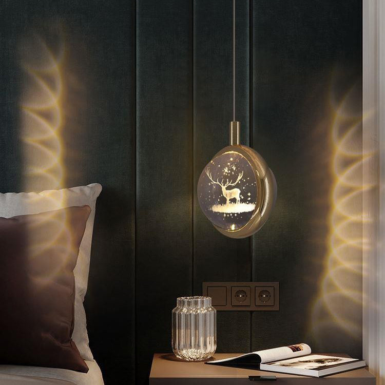 Minimalist Crystal Ball LED Pendant