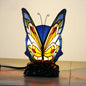 Vintage Tiffany Glass Butterfly Shape Night Light 1-Light Table Lamp