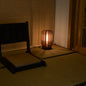 Chinese Zen Transparent Silk Lampshade Solid Wood 1-Light Table Lamp