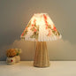 Vintage Pleated Fabric Tapered Base 1-Light Table Lamp