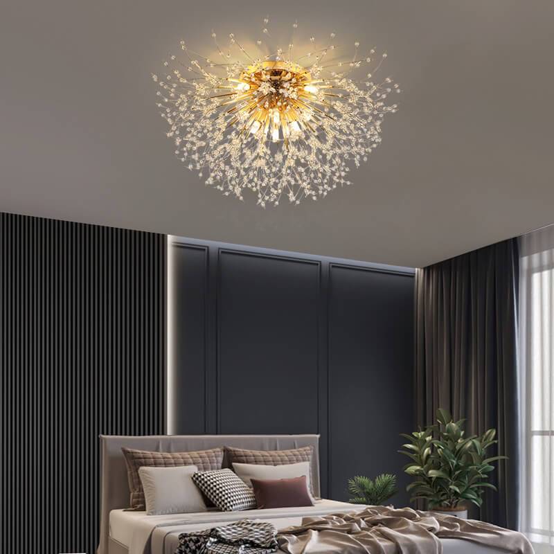 Dandelion Crystal Semi-Flush Ceiling Light