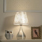 Simple Fabric Lampshade Silver Base 1-Light Table Lamp