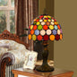 European Style Tiffany Stained Dot Glass 1-Light Table Lamp