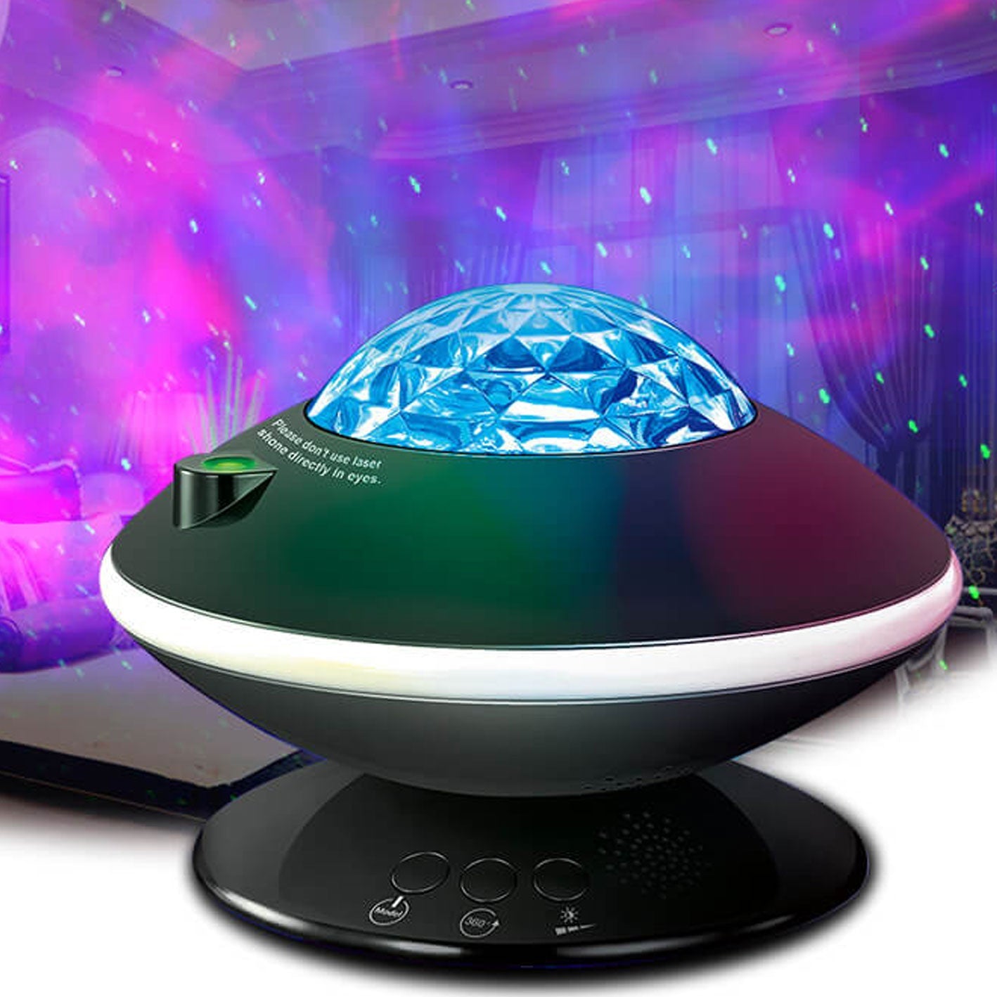 Rotary Three-speed Dimming USB LED Aurora Star Projection Lamp