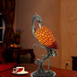 Vintage Tiffany Crane 1-Light Stained Glass Table Lamp
