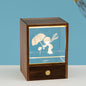 Creative Wooden Box LED Night Light Decorative Touch Dimmable Table Lamp