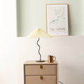Vintage Fabric Pleated Shade 1-Light LED Table Lamp