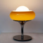 Vintage Glass Egg Tart Iron Base 1-Light Table Lamp