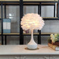 Modern Feather 1-Light Globe Teardrop Base Table Lamp