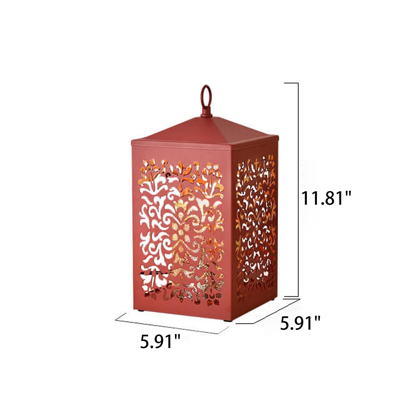 Vintage Metal Hollow Square Lanterns 2-Light Melting Wax Table Lamp