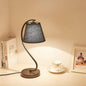 Nordic Cylinder Fabric Shade Curved 1-Light Table Lamp