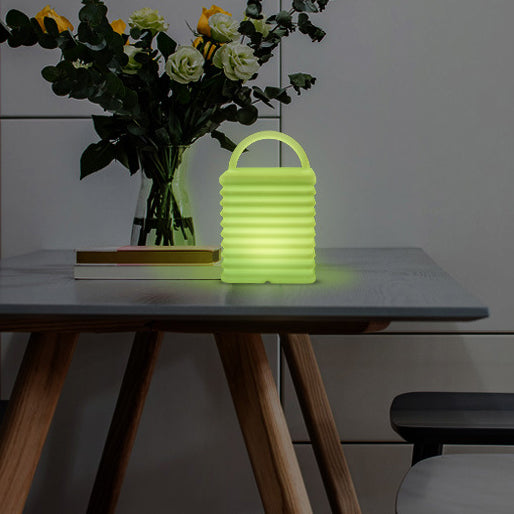 Modern Art Deco Plastic Colorful Tote Bag Shape LED Decorative Table Lamp