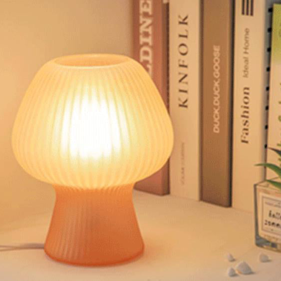Modern Glass Vintage Tulip Design LED Night Light Table Lamp