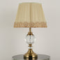 Simple Fabric Lampshade Crystal Decorative 1-Light Table Lamp