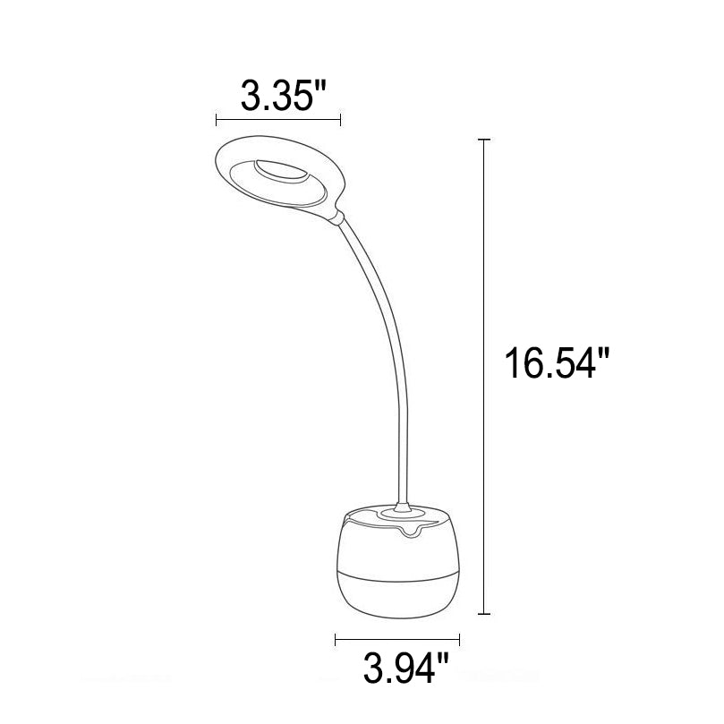 Creative Simplicity White LED Touch Rechargeable USB Pen Holder Desk Lamp