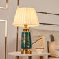 Nordic Light Luxury Fabric Deer Tracing Gold Ceramic 1-Light Table Lamp
