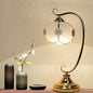 Chinese Retro Water Drop Acrylic Lampshade Hardware Base 1-Light Table Lamp