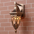 European Retro Square Cage Waterproof Aluminum 1-Light Outdoor Wall Sconce Lamp