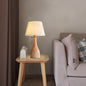 Scandinavian Modern Minimalist Vase Base Solid Wood Fabric 1-Light Table Lamp